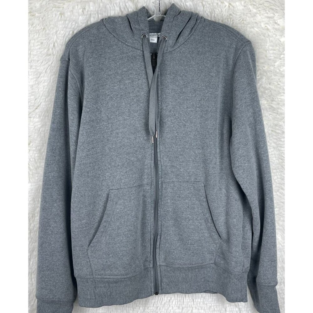 Amazon Essentials Mens Medium Gray Zip Front Hoodie Front Pockets